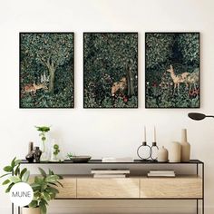 Vintage William Morris Set of 3 Forest Animal Rabbit Fox Deer Nature Floral Exhibition Poster, Green Botanical Prints Wall Art Home Decor Enhance your home decor with this vintage William Morris set of 3 botanical prints featuring exquisite forest animals--rabbit, fox, and deer. Each print showcases intricate nature and floral designs in lush green tones, perfect for adding a touch of timeless elegance to any space. Ideal for nature lovers and art enthusiasts, these exhibition posters are a stun Floral Exhibition, Poster Green, Study Decor, Animal Rabbit, Classic Art Prints, Deer Art, Rabbit Art, Forest Animal, Green Wall Art