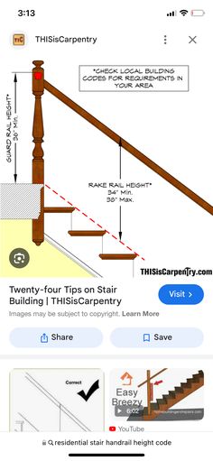 the steps and railings are labeled in this info sheet, which shows how to use them