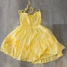 Free People Yellow Sundress Size Small New With Tags Lined 100% Cotton Yellow Sundress, Free People Dresses, Free People Dress, Sundress, New Color, Free People, Size Small, Mini Dress, Womens Dresses