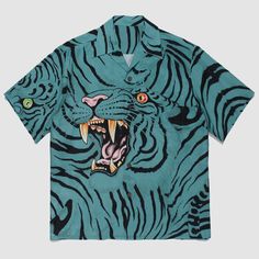 Features: Unisex Detailed craftsmanship High-definition print Button-front closure Soft and breathable Material: cotton, polyester Tim Lehi, Wacko Maria, Wild Tiger, Spots Pattern, Tiger Print, Prince Charming, 로고 디자인, Short Shirts, Shirt Pattern