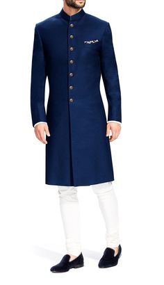 Jodhpuri Sherwani, Indo Western For Men, Men Sherwani, Blue Sherwani, Sherwani For Men Wedding, Jodhpuri Suit, Pants Custom, Ethnic Suit, Traditional Suit