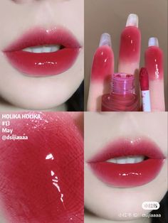 Korean Lippies, Glossy Lips Makeup, Glossy Lipstick, Membentuk Alis, Galaxy Makeup