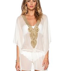 Reposhing This Item I Purchased From @Nycstyle124. Loved It, But Ready To Rotate For Something New. Questions? Leave A Comment Below! Chic Summer Party Kaftan, Chic Festival Tunic Kaftan, Chic Tunic Kaftan For Festival, Spring Vacation Embellished Kaftan, Spring Embellished Kaftan For Vacation, White Spring Party Cover-up, Chic Festival Tunic Cover-up, Chic Tunic Cover-up For Festival, Chic White Blouse For Beach Cover-up