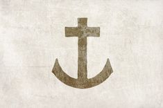 an anchor with a cross on it is shown in this wallpaper mural, which has been used as a background