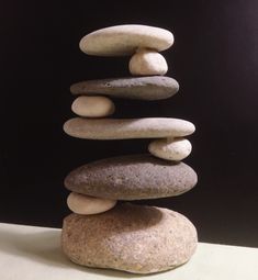 a stack of rocks sitting on top of each other