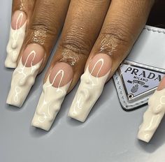 Nail Designs 3d, Nail Art 2023, 3d Nail Designs, Classy Acrylic Nails, Designs Nail, Bling Acrylic Nails, Ideas Nails, Trendy Nail Design