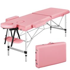 Calm yourself down and relax! Let our adjustable massage bed give you a comfortable massage experience. No matter you want it for home use or professional therapists, this portable spa couch can meet your requirements. The professional facial bed is composed of aluminium alloy support, plastic foot mats, and spongy cushion covered by PVC leather. Give you a stable and soft massage bed for long time service. This folding massage couch can be used for multiple purposes, like home massage, spa, phy Lashes Extensions Bed, Lash Bed Ideas, Lash Beds, Lashes Tips, Lash Aesthetic, Tattoo Table, Lash Bed, Tattoo Salon, Esthetics Room