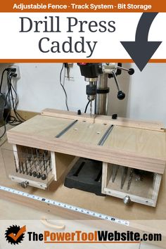 the drill press caddy is ready to be assembled