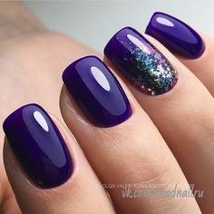 Purple Gel Nails, Nails 2018, Purple Nail Designs, Nail Art Designs Summer, Bride Nails, Dipped Nails, Fancy Nails, Manicure E Pedicure, Purple Nails