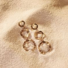 Open Serenity three flower drop earrings set in 20K yellow gold 20kt gold 0.52cts G/VS diamonds 2 inches long Lightning Earrings, Earrings 2023, Flower Drop Earrings, Sterling Silver Rings Bands, Hoop Earring Sets, Bezel Set Diamond, Trendy Earrings, Lovely Jewellery, Gold Drop Earrings