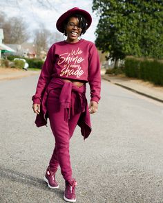 oxblood burgundy maroon outfit Oxblood Outfit, Black Goddess, Ankara Styles, Black Culture, Michelle Obama, Streetwear Women, Street Chic, Jewel Tones, African Print