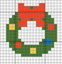 a cross stitch pattern with the letter c in red, yellow and green colors on it