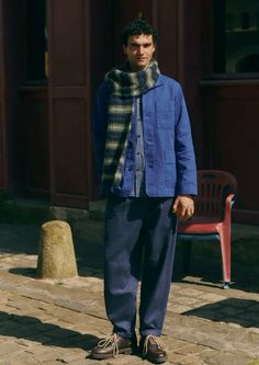 Muffler Outfit Men, Japanese Menswear, Fisherman Outfit, Men's Workwear Fashion, Grandpa Fashion, Simple Clothing, Workwear Jacket