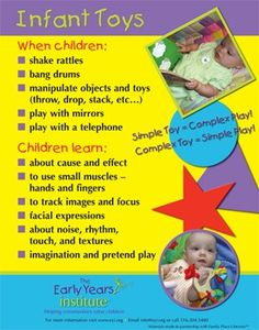 an info sheet for infant toys