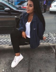 Image result for outfits instagram baddie Dark Academia Aesthetic Outfit, Academia Aesthetic Outfit, Sweatshirt Cardigan, Black Windbreaker, Womens Sweatshirts Hoods, Nike Windbreaker, Nike Brand, Instagram Outfits, Blue Nike