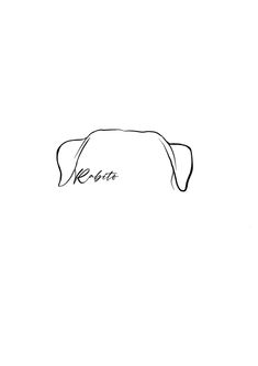 a black and white drawing of a dog with the word kena written on it