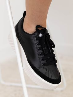 SOREL Ona Ave Low Sneaker - Black / Sea SaltSneakers Sneakers Looks, White Platform, Knit Sneakers, Black Sea, Low Sneakers, Sea Salt, Sneakers Black, Everyday Look, Athleisure