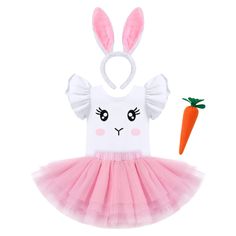 PRICES MAY VARY. ♛【My First Easter Bunny Costume / Chicken Costume for Girls】Deluxe Easter bunny costume baby and Easter chicken costume infant toddler girls. Girls bunny costume including romper tutu skirt with bunny tails bunny rabbit ears cosplay headband carrot set. Easter chicken costume toddler chicks costume bodysuit skirt chicken headband chick tail one basket of Easter eggs. Halloween animal rabbit costume costume baby chicken costume suit bunny themed birthday party supply, kids infant Chicken Costume Kids, Girls Bunny Costume, Baby Chicken Costume, Baby Bunny Costume, Rabbit Ears Headband, White Rabbit Costumes, Easter Photo Props, Easter Bunny Costume, Chicken Costumes