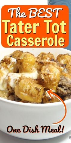 This simple casserole is made with ground beef, tater tots, loads of cheese, and the perfect blend of spices! You'll love serving this comfort dish to your busy family! Try this family recipe today.