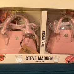 Bnwt,Set Of Two Mini And Micro Bag,Very A Nice Gift For Your Love Ones Friends , Small Bag With Detachable Strap, Trendy Small Bag With Removable Pouch, Trendy Small Bags With Removable Pouch, Neon Shoes, Malibu Blue, Mini Backpack Purse, Steve Madden Handbags, Micro Bag, Black Wristlet