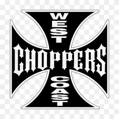 a black and white logo with the words west chopper's on it, against a transparent background