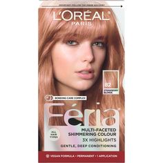 PRICES MAY VARY. Feria's New Blush Shimmer Collection: Introducing 3 vibrant tones for one-of-a-kind shades, shaking up traditional red hair dye. Feria by L'Oreal Paris gives you cutting-edge, multi-faceted, shimmering hair color for vibrant, healthy-looking hair Multi-Faceted Red Hair Color: Our vegan hair dye has been formulated with 3X hair highlights for a prismatic blush shimmer. Feria's prismatic color spectrum is custom-blended by L'Oreal Paris expert colorists for bold, head-turning hair Feria Hair Color, Vegan Hair Dye, Rose Blonde, Edgy Hair Color, Rose Gold Hair Dye, Red Blonde, Temporary Hair Dye, Korean Hair Color, Weak Hair