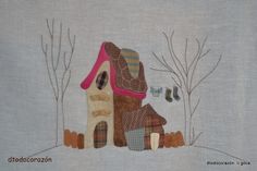 the house is made out of fabric and thread