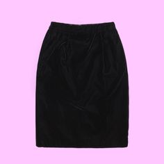 "1990s POTOMAC COLLECTION Black Velvet Pencil Skirt / I love the simplicity and edgy vibe of a velvet pencil skirt, I'd rock this with a tucked in tight black turtleneck, black stockings and some chunky boots  DETAILS  ▪️ black velvet feels  ▪️ double lined black satin ▪️ zipper / elastic waist  ▪️ 9\" back slit  TAG SIZE - 8, fits like medium, I'm a medium and this sits perfectly on my waist   CONDITION - excellent, a few scuffs on velvet and marks from hanger clips on waist, DM 4 photo  Measurements Taken Flat  Length 25\" / Waist 12.5\" across / 18.5\" across Read shop policies b4 purchasing 2 ensure ur happiness, DM any ?s XO" Velvet Pencil Skirt, Black Sequin Mini Dress, Blazer And Skirt Set, Hanger Clips, Reading Pa, Blazer And Skirt, Crop Blazer, Black Stockings, Black Turtleneck