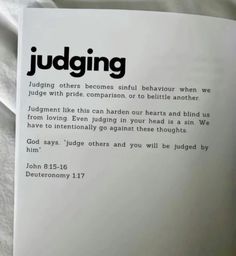 a close up of a piece of paper with an ad on it that reads judging