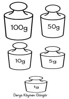 three jars with numbers on them and one is labeled in the word 100 gg