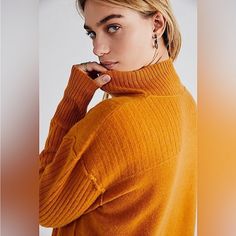 Color Is Butternut To Me Sold Out C1227236cs Orange Winter Tops For Layering, Orange Tops For Winter Layering, Cashmere Turtleneck, Free People Sweaters, Free People Sweater, Orange Brown, Brown Orange, Cashmere Sweater, Cashmere Sweaters