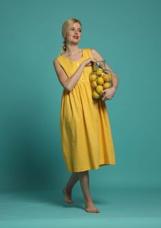 Do you smell the lemons? The Amalfi dress is cut from a mid-weight linen and is gathered just above the waistline to create a loose, airy silhouette. It has two side pockets for phone glasses or lip balm. 100% linen Sleeveless style with elevated waist Two side pockets Overall length 107cm (42in) Model height 176cm Loose fit through the frame Fits true to size; oversized fit Can double up as maternity wear Also available in a range of other colours Amalfi Dress, Dress Loose Fit, Summer Linen Dresses, Summer Linen, Sleeveless Midi Dress, Beautiful Skirts, Midi Dress Sleeveless, Maternity Wear, Dress Sleeveless