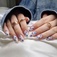 Trendy Square Nails, Square Nails Ideas, Square Nails Designs, Nail Inspo Blue, Short Nail Inspo, Long Square Nails, Funky Nail Art, Square Nail Designs