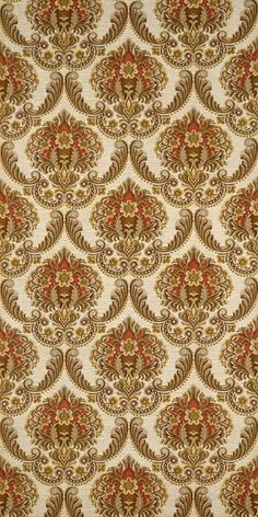 This original vintage wallpaper with a baroque pattern comes from Hildesia. The paper has a rolled embossing, is firm and of good quality. The pattern is in beige, brown with gold accents and a little red. W 0.53 m x L 10.05 m We sell running meters for 8.90 euros (if you buy several meters, the wallpaper is delivered in one piece) or whole rolls of around 10 running meters for 49.90 euros. This wallpaper is an authentic, old stock vintage wallpaper from the 1970s in limited quantity. You can buy whole rolls (W 0.53 m x L 10.05 m (W 20½" x L 33') or by the meter (1 meter = 1.09 yard). Baroque Wallpaper Desktop, Wallpaper With Gold, Wallpaper Baroque, Baroque Wallpaper, Motif Baroque, Baroque Pattern, Gold Wallpaper, Retro Pattern, Vintage Wallpaper