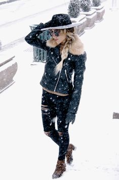 Snowstorm Chic with my BlankNYC Moto Jacket - Quartz & Leisure Winter Biker Hooded Jacket, Hooded Moto Winter Outerwear, Luxury White Moto Outerwear, Urban White Winter Biker Jacket, Black Hooded Moto Outerwear, Warm Winter Jackets, Best Casual Outfits, Fashion Week Outfit, Snow Outfit