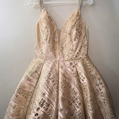 Beautiful Dress, Wore Once, In Perfect Condition , Very Sparkly Dress , 2 Shades Of Gold, See Through On Sides , And Cute Rhinestones On The Straps. D.M For Any Questions * Willing To Work Out A Price Sparkly Dress, Shades Of Gold, Dancing Queen, Beautiful Dresses, Shades, Queen, Womens Dresses, Dresses, Women Shopping