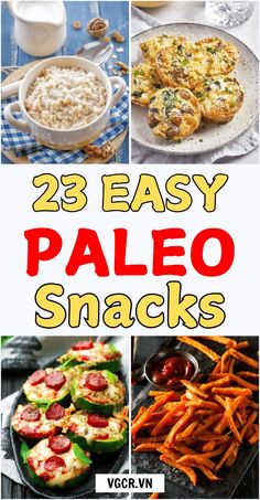 25 easy paleo snacks with the title overlay