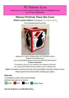 the instructions for how to make an origami christmas tissue box with pictures on it