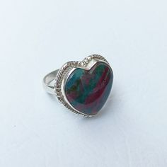 Bloodstone Heart Rings, gemstone rings, crystal rings, 925 sterling silver ring Silver Rings For Her - Fine Jewelry, Silver Fine Jewelry Rings As Gift For Her, Silver Rings Fine Jewelry For Her, Fine Jewelry Silver Ring As Gift For Her, Oval Gemstone Heart Ring For Gifts, Oval Gemstone Heart Ring As Gift, Handmade Silver Heart-shaped Rings, Sterling Silver Turquoise Ring As Gift, Handmade Silver Heart Rings