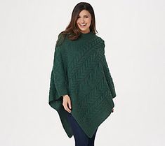 Update your wardrobe with this wool poncho, designed to keep you snug without sacrificing style. Featuring signature aran craft stitch designs, this timeless sweater will last for seasons to come. From Kilronan. Winter Chunky Knit Poncho, Winter Cable Knit One-size Poncho, Cable Knit Poncho, One Size For Winter, One Size Winter Cable Knit Poncho, One Size Cable Knit Winter Poncho, Cozy Knitted Winter Cape, Winter Knit Poncho, Cozy Knitted Wool Poncho, Wool Capelet