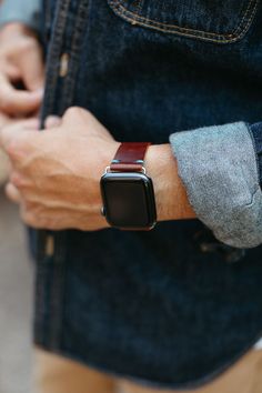 Handcrafted from premium Italian leather, this vibrant Bluebonnet dark brown apple watch band is the perfect companion for life's everyday adventures. Whether you're in a meeting or on-the-go, this watch band will make you stand out while developing a rich and beautiful patina that is unique to your lifestyle. Design Highlights Premium Italian Leather (Full-Grain) Handcrafted and stitched with durable Bluebonnet's signature thread. Stainless steel buckle & connector Oil-waxed leather Full-la Modern Brown Apple Watch Band As Gift, Leather Apple Watch Band Perfect As A Gift, Classic Brown Apple Watch Band For Business, Brown Waxed Apple Watch Band For Everyday, Classic Brown Apple Watch Band For Everyday Use, Brown Waxed Finish Apple Watch Band For Everyday Use, Business Leather Apple Watch Band, Brown Bracelet Strap Apple Watch Band For Everyday Use, Classic Brown Rectangular Apple Watch Band