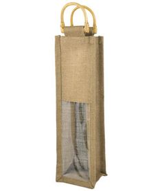 a jute bag with two handles and an inner pocket for the handle to store items