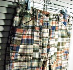 "Cotton patchwork shorts by Jones New York. Pockets fore and aft. Waist measures 32\", hip 39\", length 22\". No flaws of any kind. Stored with TLC. Comes from a smoke-free home." Retro Cotton Patchwork Bottoms, Retro Cotton Patchwork Shorts, Retro Patchwork Cotton Shorts, Patchwork Shorts, Jones New York, Cotton Shorts, Vintage Finds, Casual Shorts, Mens Short