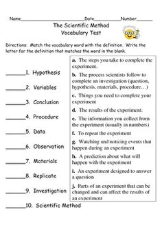 the scientific method worksheet with answers for students to practice their writing and reading skills