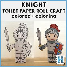 the knight and knight paper craft is on display