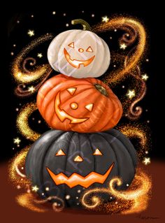 Diamond Painting, Happy Halloween, Pumpkins, Halloween, Art