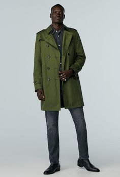 Cotton Raincoat For Workwear In Fall, Fall Cotton Raincoat For Workwear, Fall Cotton Raincoat For Work, Cotton Double-breasted Outerwear With Lapel Collar, Double-breasted Cotton Pea Coat For Spring, Spring Double-breasted Cotton Pea Coat, Cotton Long Coat With Double Button Closure, Classic Cotton Outerwear With Double-breasted Button, Classic Cotton Outerwear With Double-breasted Button Fastening