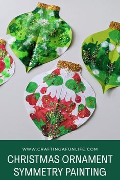 paper plate christmas ornament craft for kids to make with glue and glitters