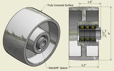 the drawing shows an image of a cylindrical bearing machine