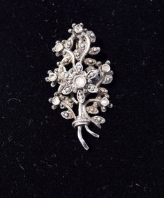 Vintage 1880s-1920s silver floral brooch apprentice brooch Vintage Sterling Silver Flower Brooches, Victorian Sterling Silver Brooch In Silver, Silver Vintage Flower Brooches, Ornate Silver Flower Brooches, Unique Silver Flower Brooch, Unique Silver Flower Brooches, Hand Brooch, Horseshoe Jewelry, Art Deco Brooch